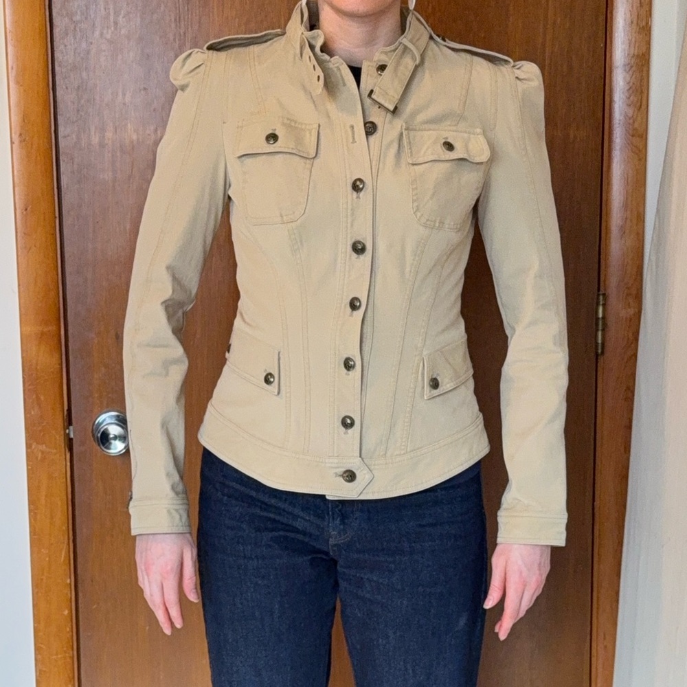 Sz 4 Betsey Johnson Skull Utility Jacket